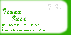 timea knie business card